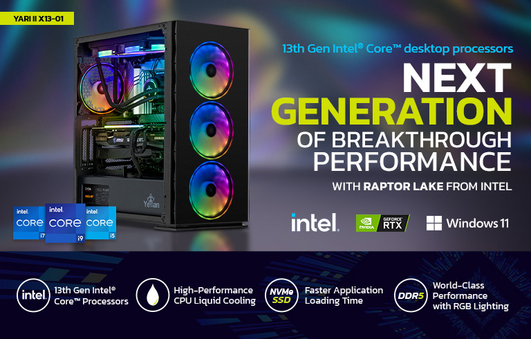 YEYIAN Yari X13 Gaming PC Intel Core i7 13700KF 5.40 GHz, Geforce RTX 3070  Ti Desktop Computer, 32GB DDR5 5200Mhz, 1TB SSD + 2TB HDD, 850W Gold PSU