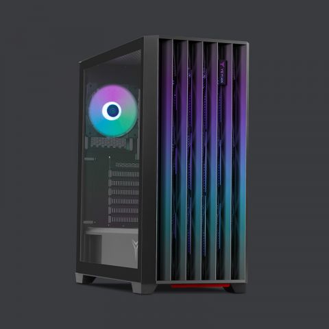Yeyian Gaming PC Case Mid-Tower Phoenix with Tempered Glass Side Panel- SKU: YCM-APPHO-01