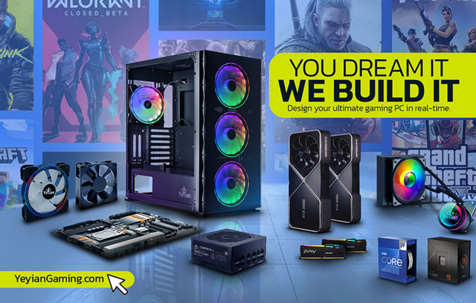 YEYIAN Gaming Unveils Online Pre-Built Gaming Desktop PC Customization Service - Introducing the YEYIAN PC Configurator