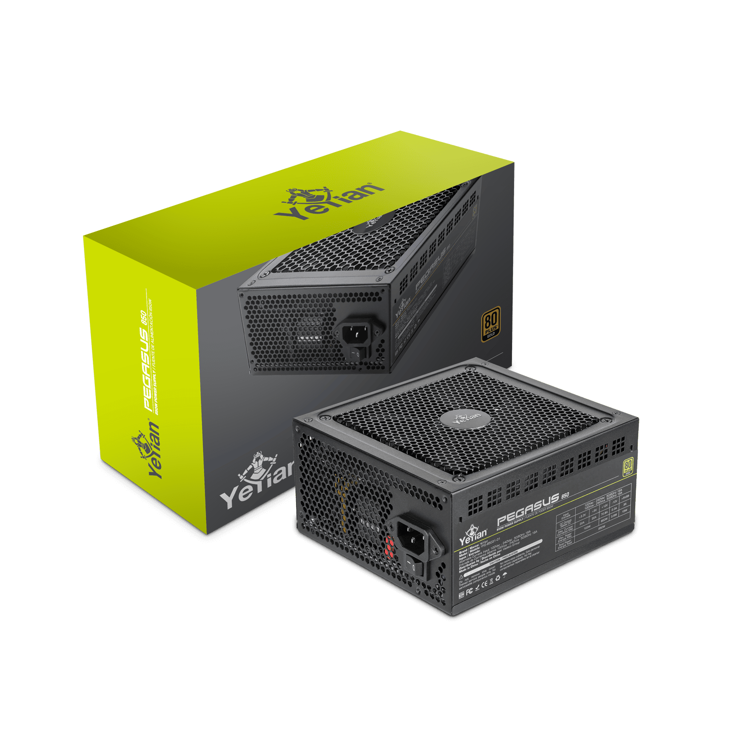 Yeyian Pegasus 850W ATX 3.0 80+ Gold Fully Modular Power Supply