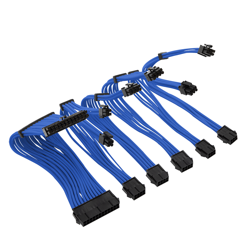 PSU Cable Extension Kabel Blue