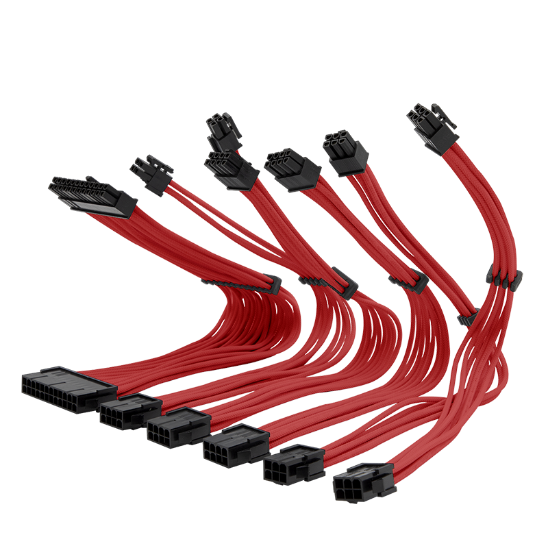 PSU Cable Extension Kabel Red