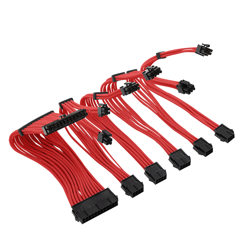 PSU Cable Extension Kabel Red